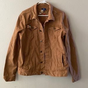 Embroidered chore jacket